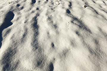 Image showing Photo of snow, close-up