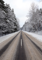 Image showing Snow drifts in winter