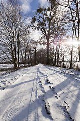 Image showing Road under the snow