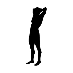 Image showing Standing Pose Man Silhouette