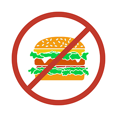 Image showing Icon Of Prohibited Hamburger