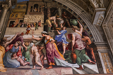 Image showing interiors of Raphael rooms, Vatican museum, Vatican