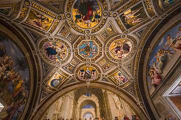 Image showing interiors of Raphael rooms, Vatican museum, Vatican