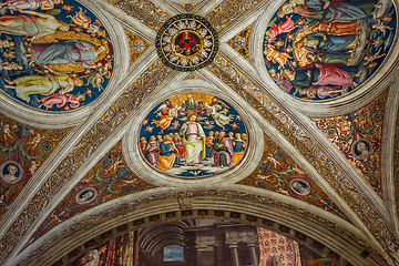 Image showing interiors of Raphael rooms, Vatican museum, Vatican