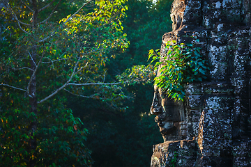 Image showing Face of Bayon temple, Angkor, Cambodia