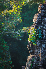 Image showing Face of Bayon temple, Angkor, Cambodia