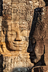 Image showing Faces of Bayon temple, Angkor, Cambodia