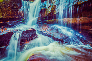 Image showing Tropical waterfall