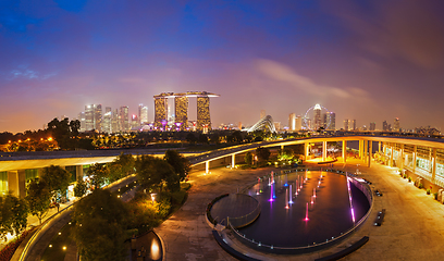 Image showing Panorama of Singapore skyline