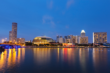 Image showing Singapore cityscape night