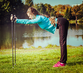 Image showing Nordic walking