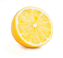 Image showing Lemon cut half slice isolated