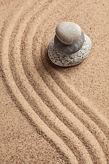 Image showing Japanese Zen stone garden