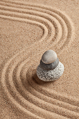 Image showing Japanese Zen stone garden