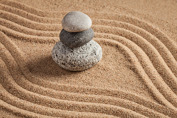 Image showing Japanese Zen stone garden