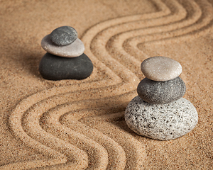 Image showing Japanese Zen stone garden