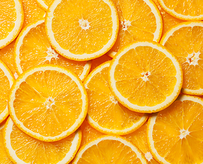 Image showing Colorful orange fruit slices