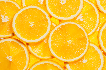 Image showing Colorful orange fruit slices