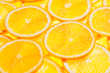 Image showing Colorful orange fruit slices