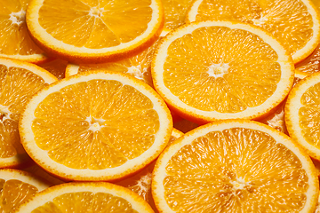 Image showing Colorful orange fruit slices