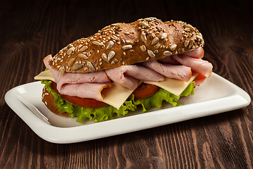 Image showing Ham sandwich