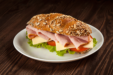 Image showing Ham sandwich