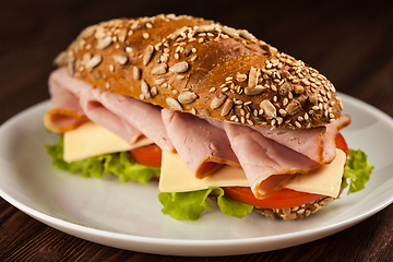 Image showing Ham sandwich