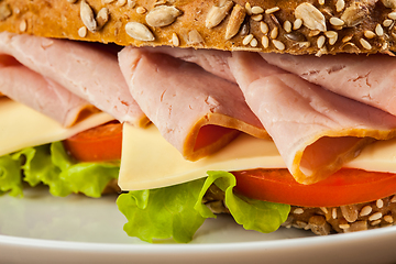 Image showing Ham sandwich