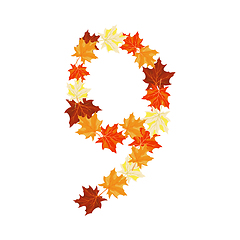 Image showing Autumn Maples Leaves Letter