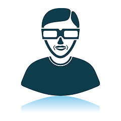 Image showing Man With 3d Glasses Icon