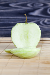 Image showing Peeled cut apple