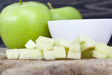 Image showing peeled green apple