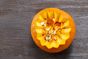 Image showing pumpkin-covered lid