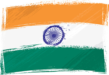 Image showing Grunge India flag