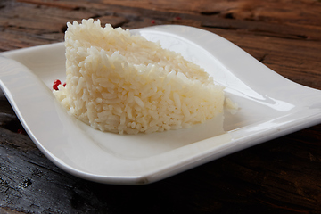 Image showing The white rice in bowl. Shallow dof.