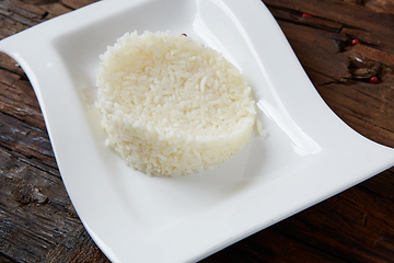 Image showing The white rice in bowl. Shallow dof.