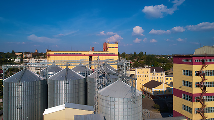 Image showing Agricultural Silo. Storage and drying of grains, wheat, corn, so