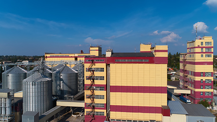 Image showing Agricultural Silo. Storage and drying of grains, wheat, corn, so