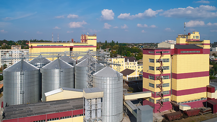 Image showing Agricultural Silo. Storage and drying of grains, wheat, corn, so