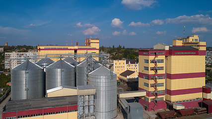 Image showing Agricultural Silo. Storage and drying of grains, wheat, corn, so