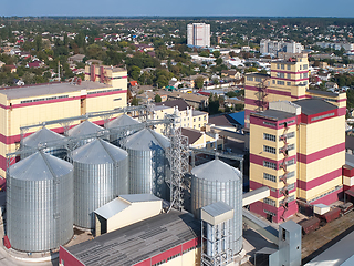 Image showing Agricultural Silo. Storage and drying of grains, wheat, corn, so