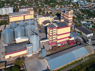 Image showing Agricultural Silo. Storage and drying of grains, wheat, corn, so