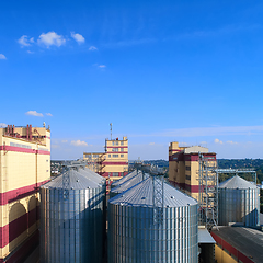 Image showing Agricultural Silo. Storage and drying of grains, wheat, corn, so