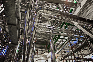 Image showing Equipment and piping as found inside of industrial thermal power plant.