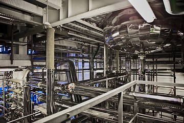 Image showing Equipment and piping as found inside of industrial thermal power plant.