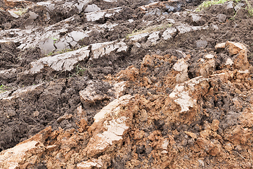 Image showing Soil plow clay