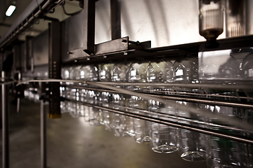 Image showing production line in a factory for mineral water.