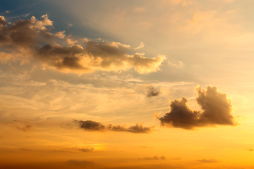 Image showing Dramatic summer sky with clouds