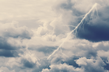 Image showing Dramatic summer sky with clouds