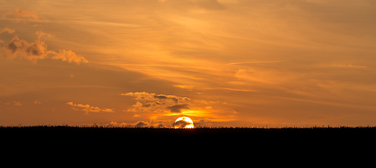 Image showing Dramatic sunset sky